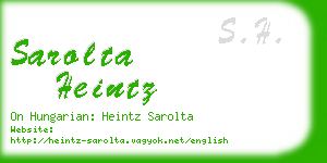 sarolta heintz business card